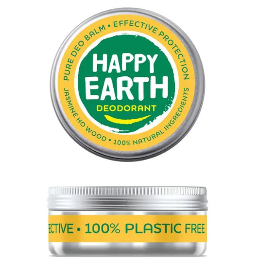 Happy Earth Natural Deodorant Balm Jasmine Ho Wood - 45g – extra afbeelding 1