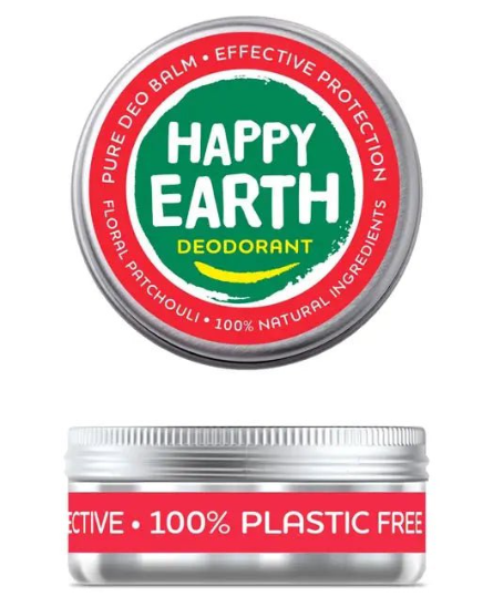 Happy Earth Natural Deodorant Balm Floral Patchouli - 45g – extra afbeelding 1