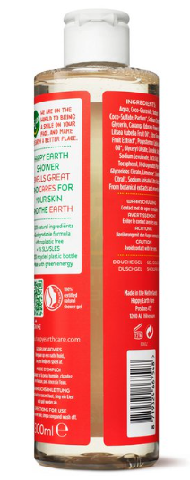 Happy Earth Natural Shower Gel Floral Patchouli - 300 ml – extra afbeelding 1