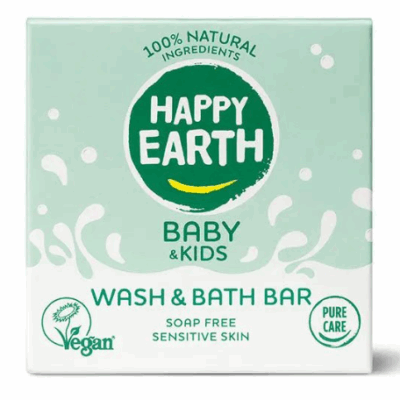Happy Earth Soap Free Wash & Bath Bar Baby & Kids – extra afbeelding 1
