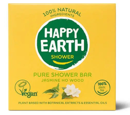 Happy Earth Plasticvrije Shower Bar Jasmine Ho Wood - 90g – extra afbeelding 1