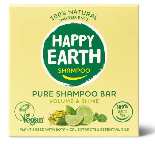 Happy Earth Plasticvrije Shampoo Bar Volume & Shine - 70g – extra afbeelding 1