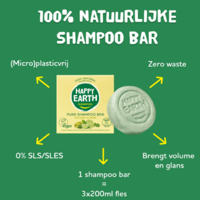 Happy Earth Plasticvrije Shampoo Bar Volume & Shine – extra afbeelding 2