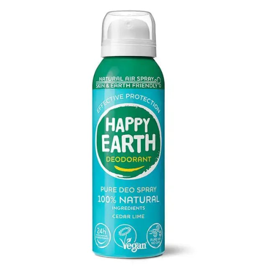 Happy earth Natural Air Deo Spray Cedar Lime