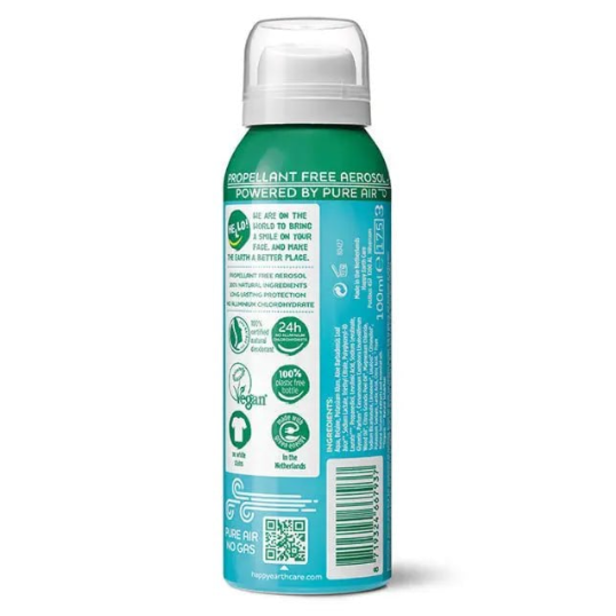 Happy Earth Natural Air Deo Spray Cedar Lime – extra afbeelding 1