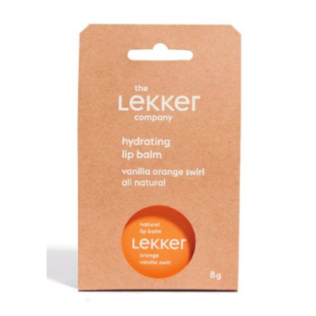 Lip balm orange vanilla swirl