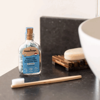 HappySoaps Tandpasta Tabs - Met Fluoride - Spearmint – extra afbeelding 1