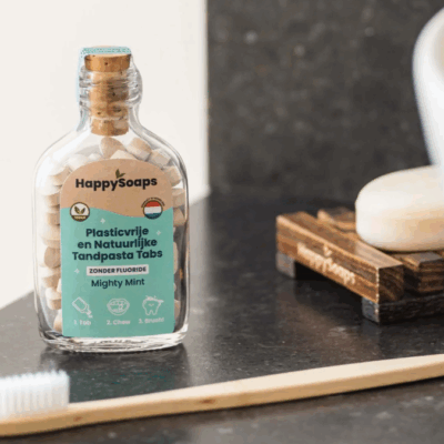 HappySoaps Tandpasta Tabs - Zonder Fluoride - Mighty Mint – extra afbeelding 1
