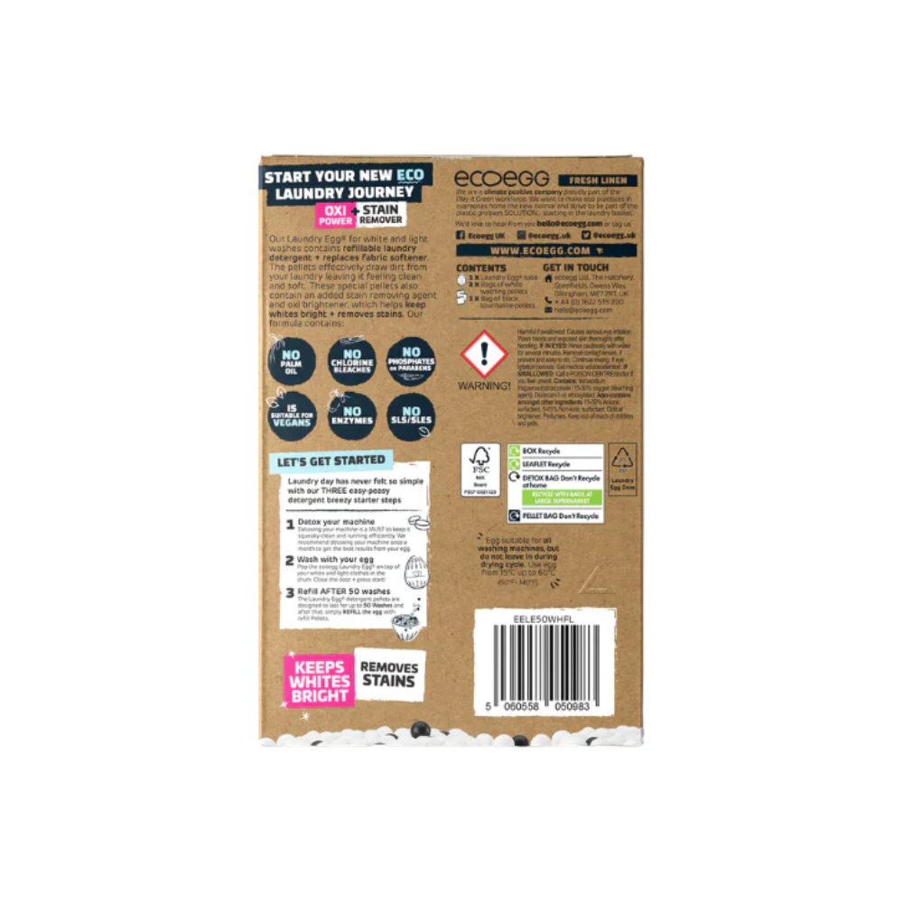 Ecoegg Wasbal Refill Pellets White + Lights - 50 st. – extra afbeelding 1