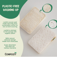 Composty All-in-One Loofah Scourer Eco Sponges – extra afbeelding 1