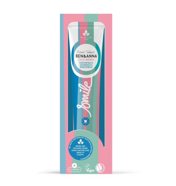 Ben & Anna Toothpaste Smile with Fluoride Coco Mania - 75ml – extra afbeelding 2