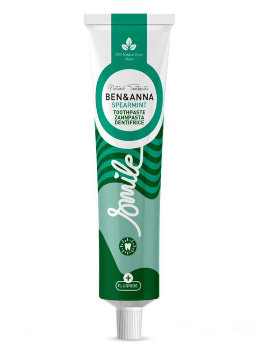 Ben & Anna Toothpaste Smile with Fluoride Spearmint - 75 ml – extra afbeelding 1