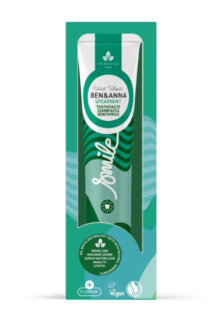 Ben & Anna Toothpaste Smile with Fluoride Spearmint - 75 ml – extra afbeelding 2