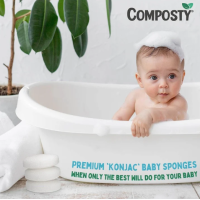Composty Konjac Baby Bath Sponges – extra afbeelding 1