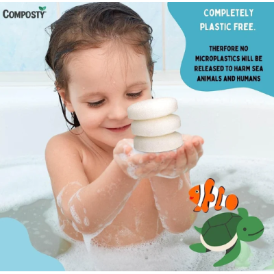 Composty Konjac Baby Bath Sponges – extra afbeelding 2