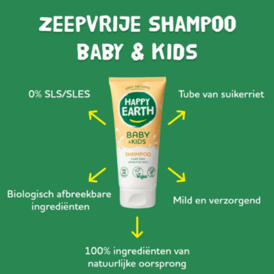 Happy Earth Zeepvrije Shampoo Baby & Kids – extra afbeelding 1