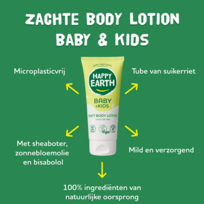 Happy Earth Zachte Body Lotion Baby & Kids – extra afbeelding 1