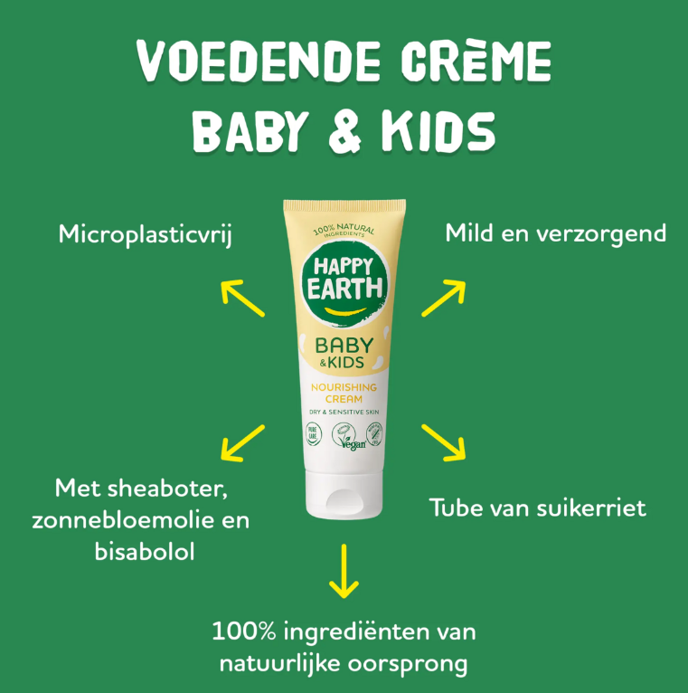 Happy Earth Voedende Crème Baby & Kids - 75 ml – extra afbeelding 1