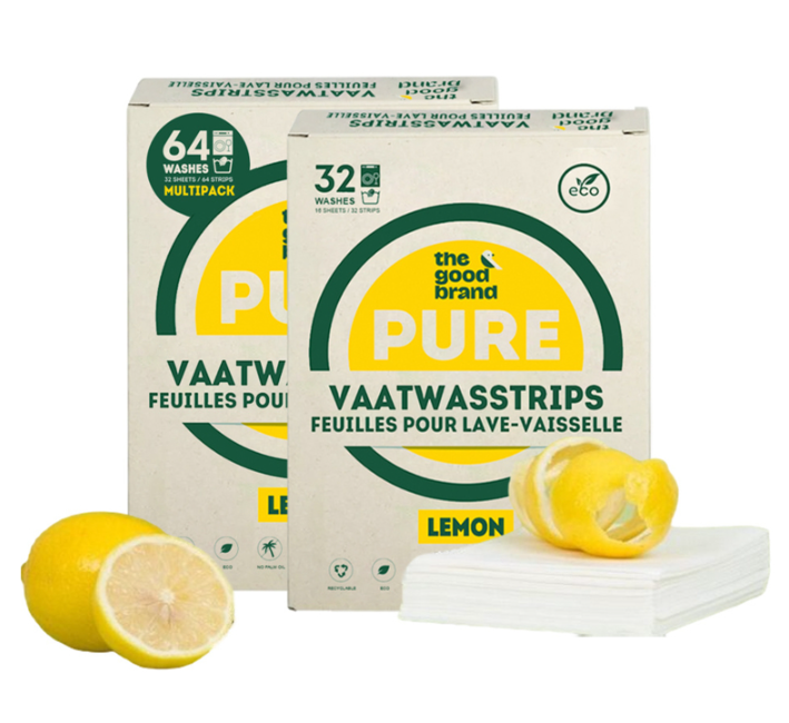 The Good Brand Vaatwasstrips Lemon Multipack - 64 st. – extra afbeelding 1