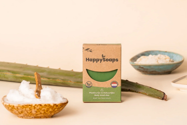 HappySoaps Body Wash Bar Aloë You Vera Much - 70g – extra afbeelding 1