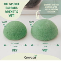 Composty Super Soft Konjac Facial Sponges – extra afbeelding 1