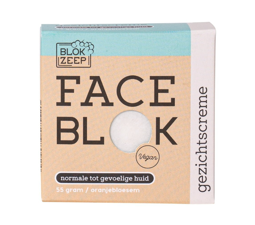 Blokzeep Gezichtscrème Bar - Zachte Oranjebloesem - 55g – extra afbeelding 1