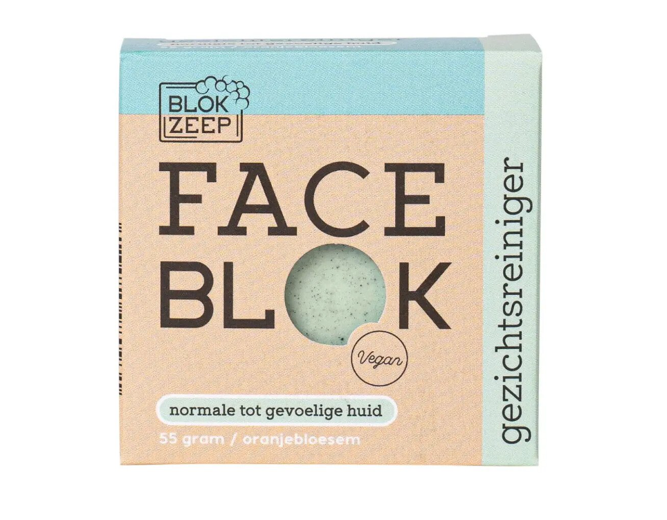 Blokzeep Gezichtsreiniger Bar - Zachte Oranjebloesem - 55g – extra afbeelding 1