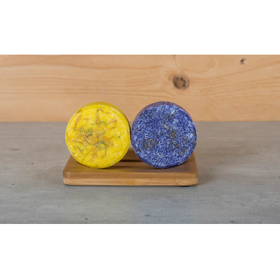 HappySoaps Zeephouder van Bamboe voor twee Shampoo Bars of Zeep – extra afbeelding 1