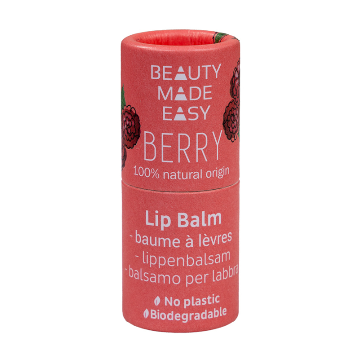 Beauty Made Easy Papertube lipbalm - Berry - 6g – extra afbeelding 1