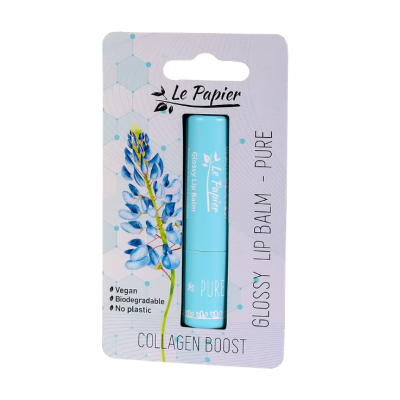 Glossy Lip Balm with Collagen - PURE