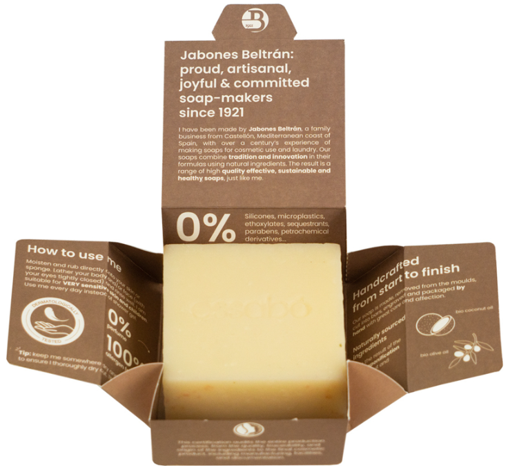 Essabó Organic Soap Bar- Perfume-free - 120g – extra afbeelding 3