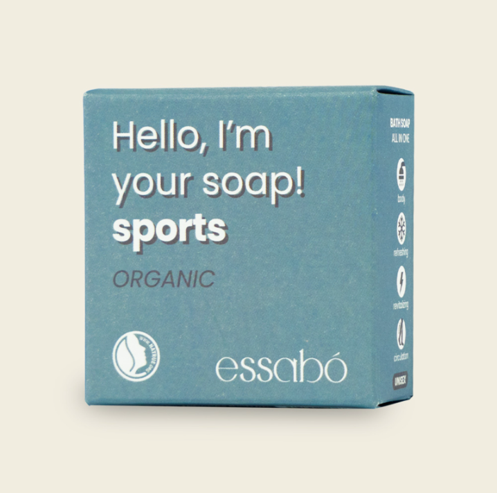 Essabó Organic Soap Bar - Sports - 120g – extra afbeelding 1