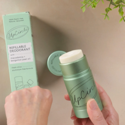 UpCircle Refillable Deodorant with Macadamia + Bergamot - 1 case + 1 refill – extra afbeelding 1