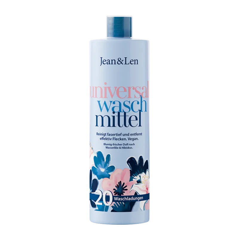 Jean & Len Universeel Wasmiddel met Waterlelie & Hibiscus – hoofdafbeelding