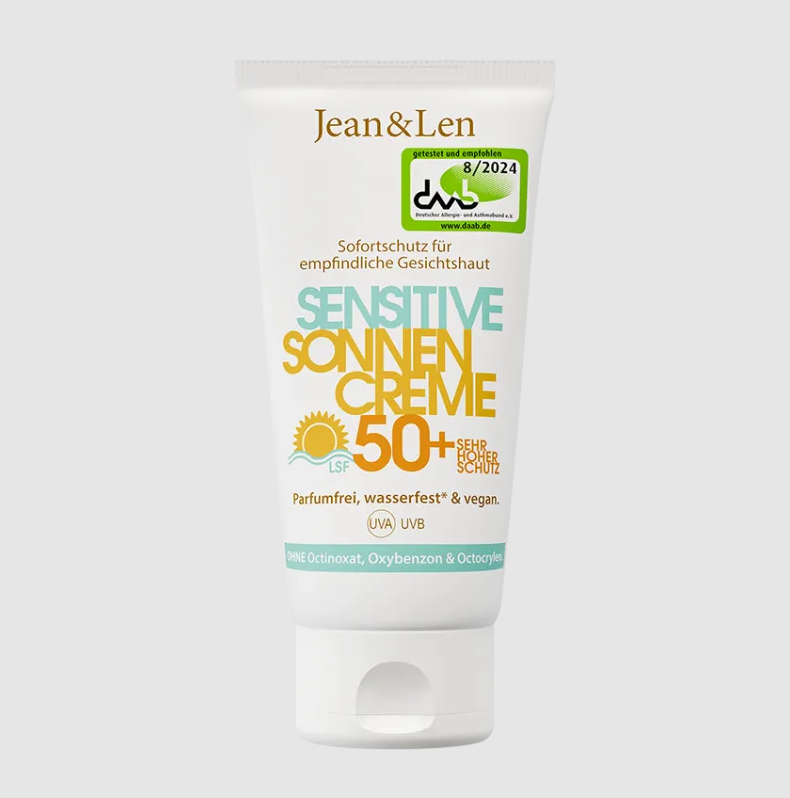 Jean & Len Sensitive Gezichtszonnecrème SPF 50+ – hoofdafbeelding