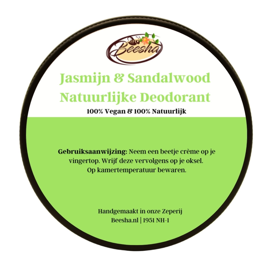 Beesha Natuurlijke Deodorant Jasmijn & Sandalwood – hoofdafbeelding