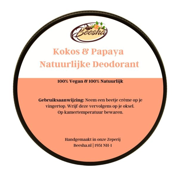 Beesha Natuurlijke Deodorant Kokos & Papaya – hoofdafbeelding