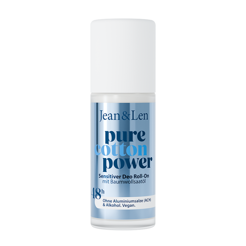 Jean & Len Deodorant Roller Pure Cotton Power – hoofdafbeelding