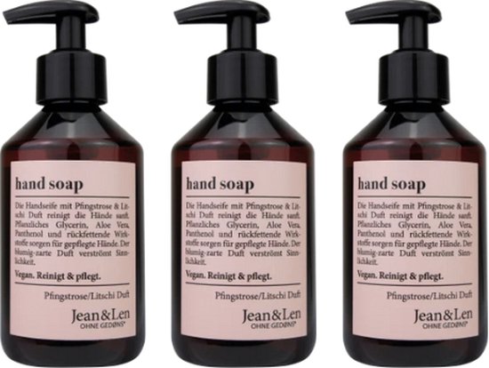 Jean & Len Handzeep Peony & Lychee - Voordeelverpakking – hoofdafbeelding
