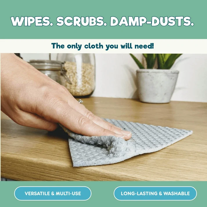 All-in-One Loofah Scourer Eco Sponges Grijs 2 All-in-One Loofah Scourer Eco Sponges