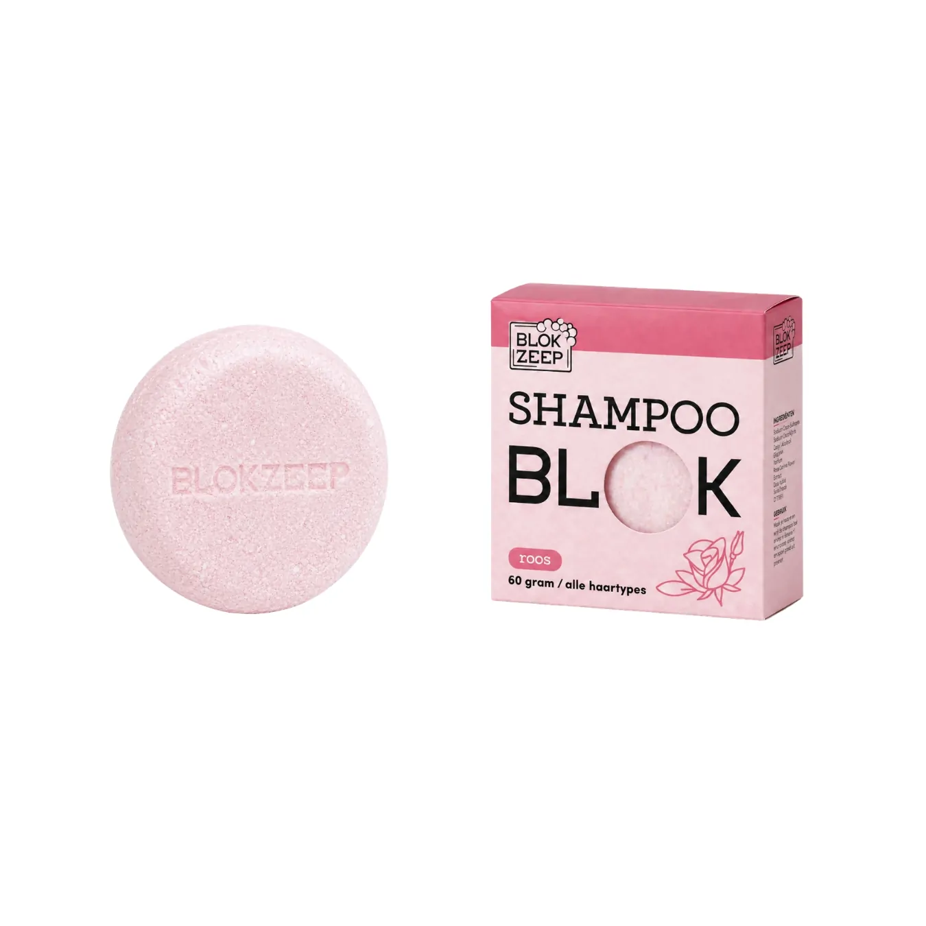 Blokzeep Shampoo Bar - Roos – hoofdafbeelding