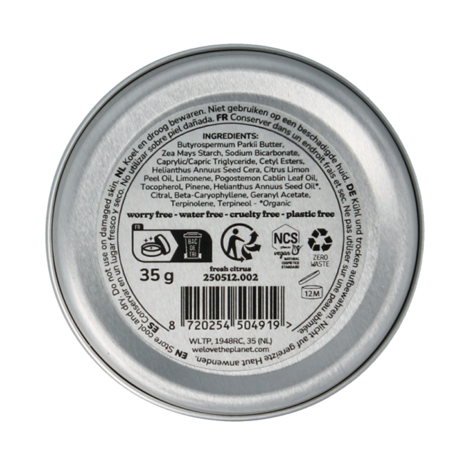 Deodorant balsem Fresh Citrus vegan - Afbeelding 2